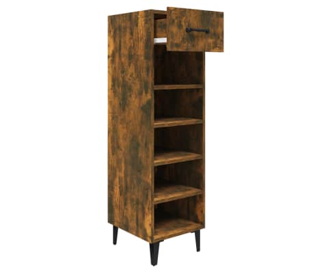 vidaXL Spintelė batams, dūminio ąžuolo, 30x35x105cm, apdirbta mediena