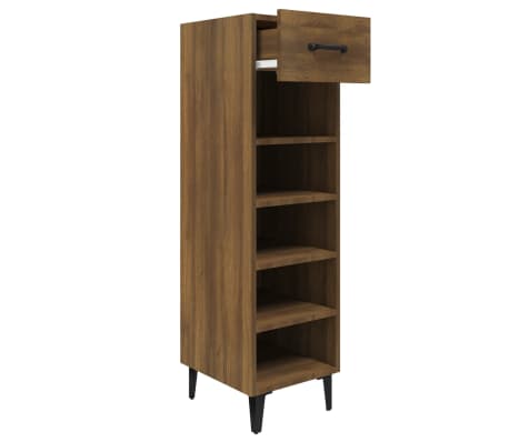vidaXL Meuble &agrave; chaussures Ch&ecirc;ne marron 30x35x105 cm Bois d'ing&eacute;nierie
