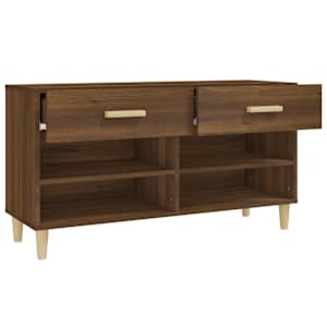 Botník hnědý dub 102 x 35 x 55 cm kompozitní dřevo - obrázek 7