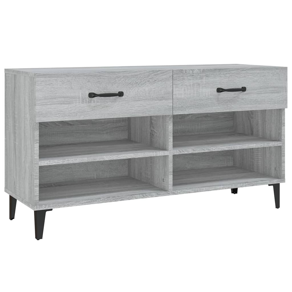 vidaXL Botník šedý sonoma 102 x 35 x 55 cm kompozitní dřevo
