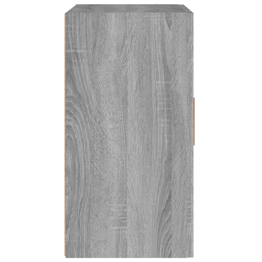 szürke sonoma színű szerelt fa faliszekrény 60 x 30 x 60 cm