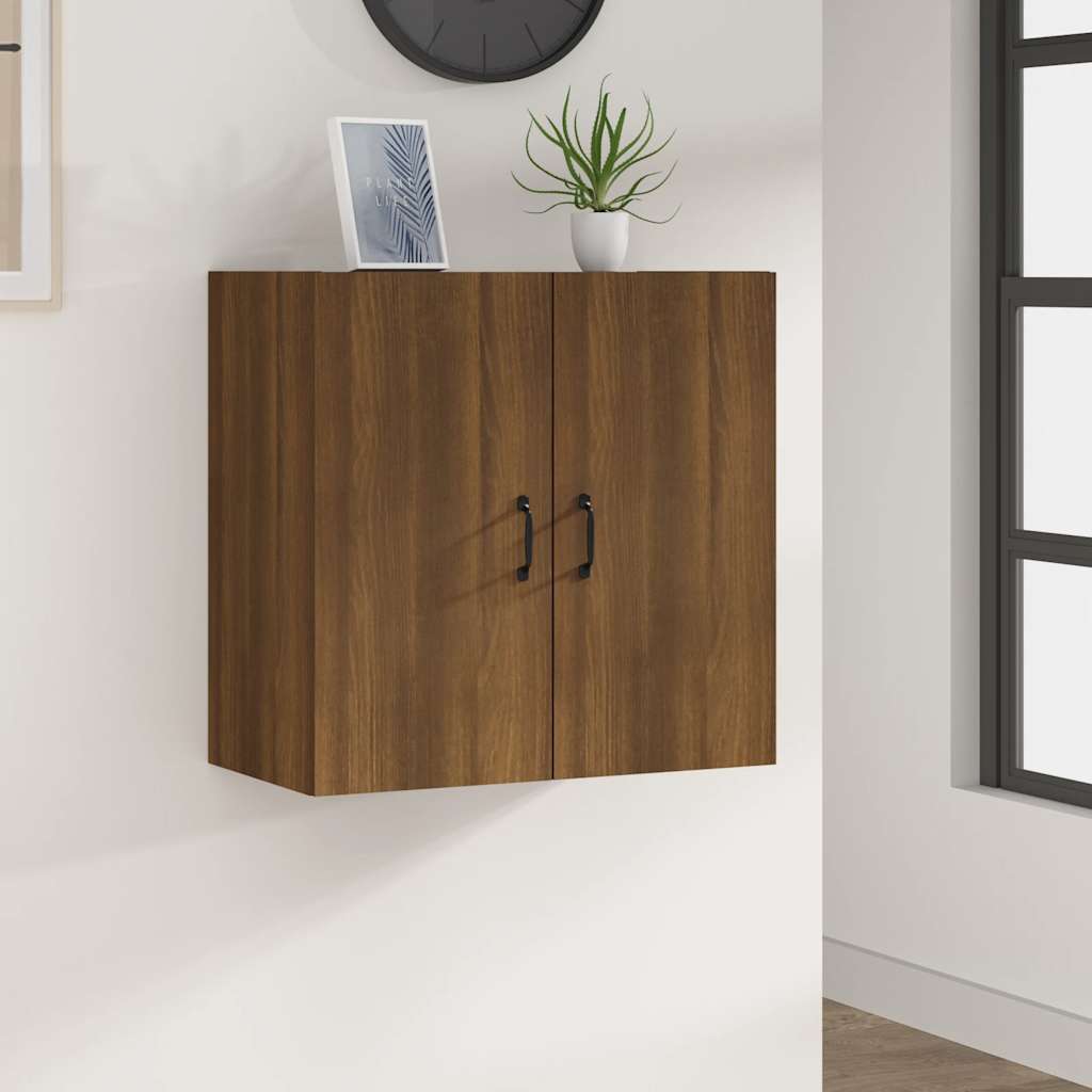 vidaXL TV-seinäkaappi ruskea tammi 60x31x60 cm tekninen puu