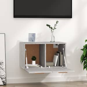 vidaXL Floating Cabinet Grey Sonoma Engineered wood 23.6 x 14.4 x 13.8 in