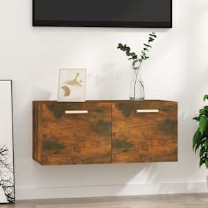 Stenska omarica dimljeni hrast 80x35x36,5 cm inženirski les