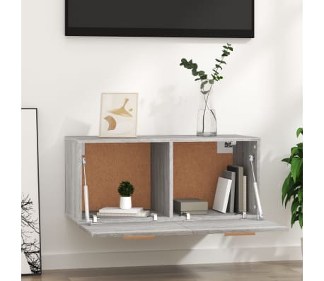 vidaXL Wall Cabinet Grey Sonoma 80x35x36.5 cm Engineered Wood