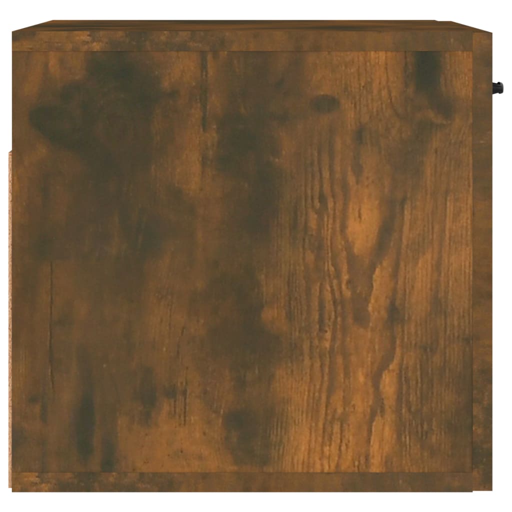 Füstös tölgyszínű szerelt fa faliszekrény 80 x 36,5 x 35 cm 