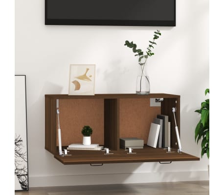 vidaXL seinakapp,pruun tamm, 80x35x36,5 cm, tehispuit