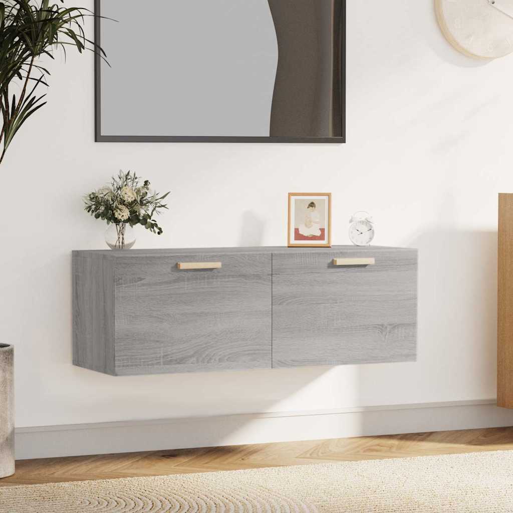 vidaXL Szafka �cienna, szary d�b sonoma, 100x36,5x35 cm