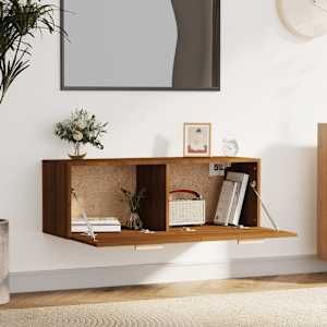 vidaXL Armoire murale Ch&ecirc;ne marron 100x36,5x35 cm Bois d'ing&eacute;nierie