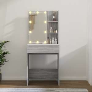 Toaletní stolek s LED šedý sonoma 60 x 40 x 140 cm - obrázek 13