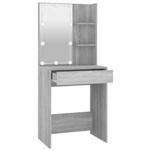 Toaletní stolek s LED šedý sonoma 60 x 40 x 140 cm - obrázek 4