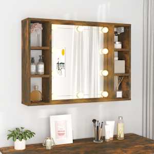 Zrcadlová skříňka s LED kouřový dub 76 x 15 x 55 cm - obrázek 4