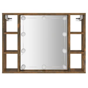 Zrcadlová skříňka s LED kouřový dub 76 x 15 x 55 cm - obrázek 7