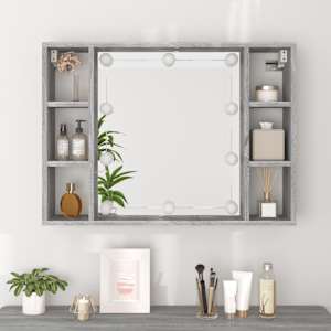 Zrcadlová skříňka s LED šedá sonoma 76 x 15 x 55 cm - obrázek 5