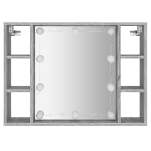 Zrcadlová skříňka s LED šedá sonoma 76 x 15 x 55 cm - obrázek 7