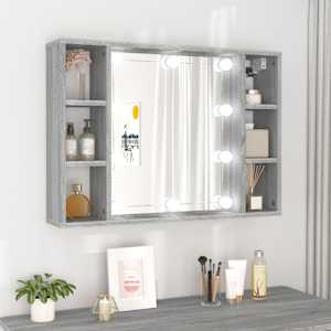 Zrcadlová skříňka s LED šedá sonoma 76 x 15 x 55 cm - obrázek 1