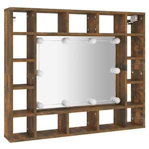 Zrcadlová skříňka s LED kouřový dub 91 x 15 x 76,5 cm - obrázek 3