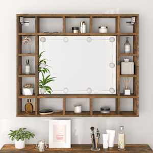 Zrcadlová skříňka s LED kouřový dub 91 x 15 x 76,5 cm - obrázek 5
