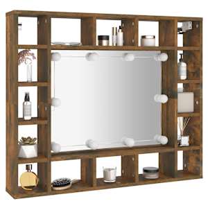 Zrcadlová skříňka s LED kouřový dub 91 x 15 x 76,5 cm - obrázek 6