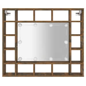 Zrcadlová skříňka s LED kouřový dub 91 x 15 x 76,5 cm - obrázek 7