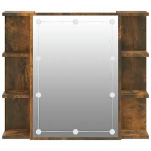 Zrcadlová skříňka s LED kouřový dub 70 x 16,5 x 60 cm - obrázek 8
