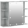 vidaXL peegelkapp LEDiga, hall Sonoma tamm, 70 x 16,5 x 60 cm