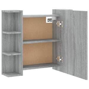 Zrcadlová skříňka s LED šedá sonoma 70 x 16,5 x 60 cm - obrázek 11