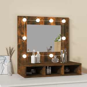 Zrcadlová skříňka s LED kouřový dub 60 x 31,5 x 62 cm - obrázek 3