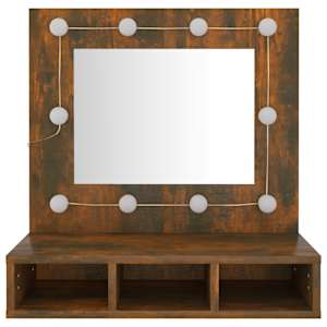Zrcadlová skříňka s LED kouřový dub 60 x 31,5 x 62 cm - obrázek 5