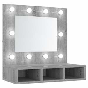 Zrcadlová skříňka s LED šedá sonoma 60 x 31,5 x 62 cm - obrázek 2
