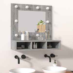 Zrcadlová skříňka s LED šedá sonoma 60 x 31,5 x 62 cm - obrázek 13