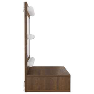 Zrcadlová skříňka s LED hnědý dub 60 x 31,5 x 62 cm - obrázek 6