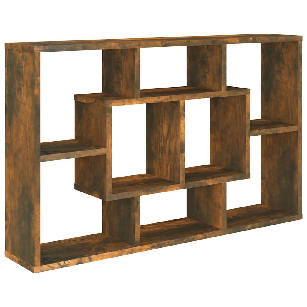 E-shop vidaXL Nástenná polica dymový dub 85x16x52,5 cm spracované drevo