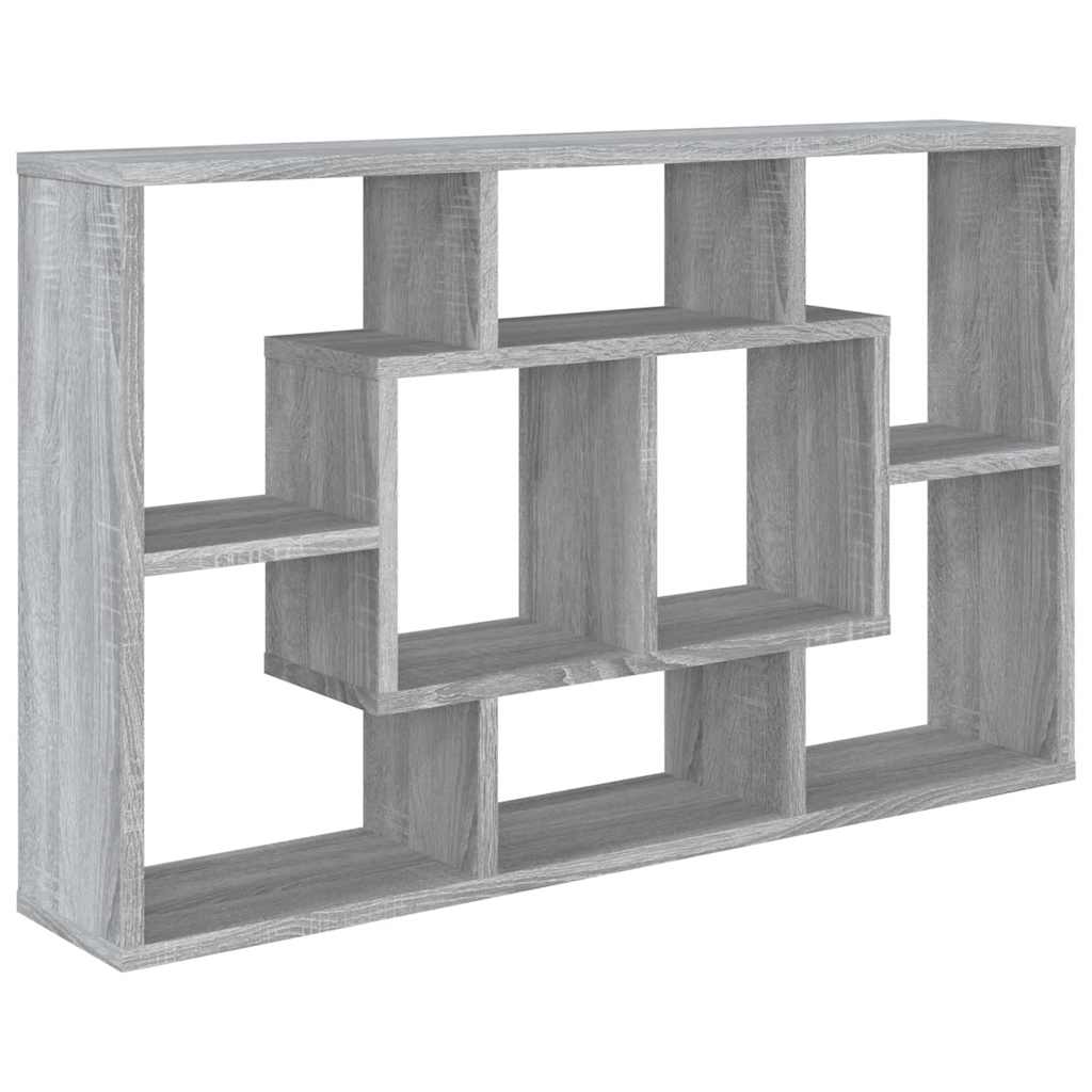 E-shop vidaXL Nástenná polica sivý dub sonoma 85x16x52,5 cm spracované drevo