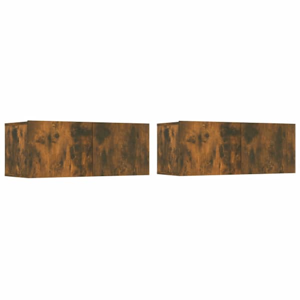 vidaXL telerikapid 2 tk, suitsutatud tamm, 80x30x30 cm, tehispuit