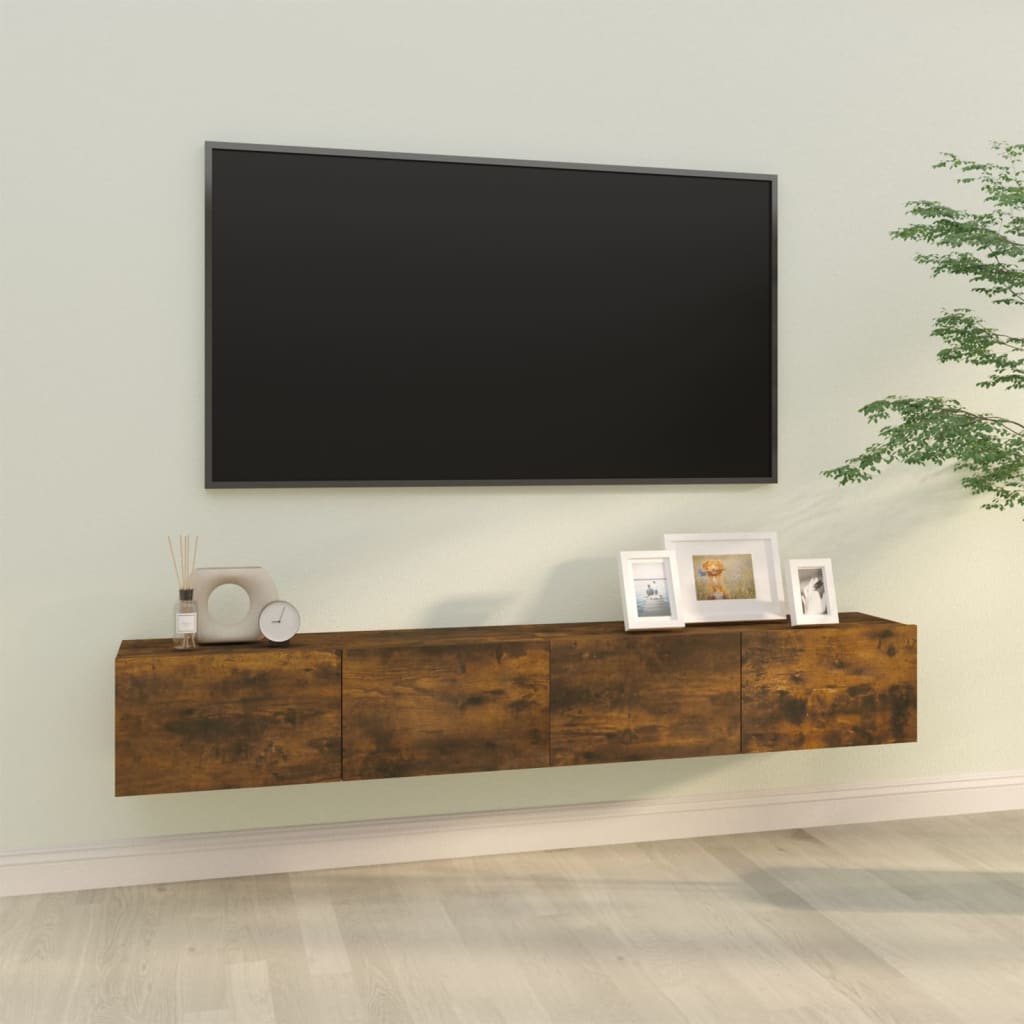 TV-Wandschränke 2 Stk. Räuchereiche 100x30x30 cm Holzwerkstoff kaufen