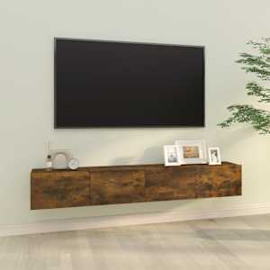 Nástěnné TV skříňky 2 ks kouřový dub 100 x 30 x 30 cm kompozit - obrázek 1
