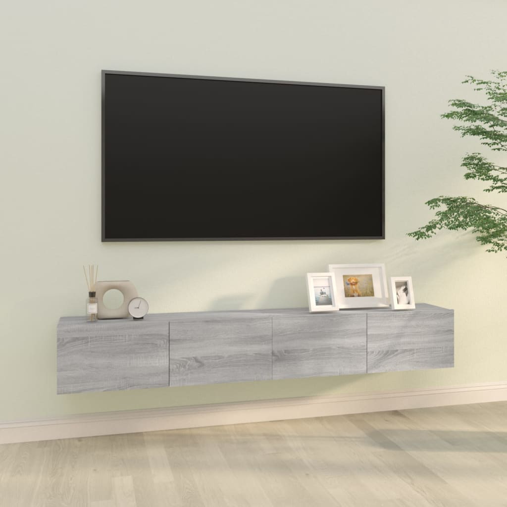 Obrázek vidaXL Nástěnné TV skříňky 2 ks šedé sonoma 100 x 30 x 30 cm kompozit