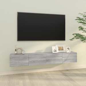 Nástěnné TV skříňky 2 ks šedé sonoma 100 x 30 x 30 cm kompozit - obrázek 1
