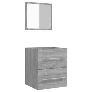 vidaXL peegliga vannitoakapp, hall Sonoma, 41 x 38,5 x 48 cm