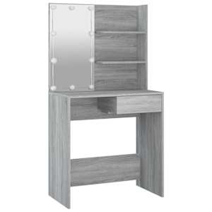 Toaletní stolek s LED šedý sonoma 74,5 x 40 x 141 cm - obrázek 3