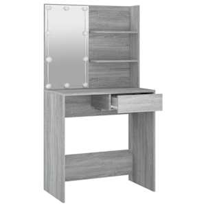 Toaletní stolek s LED šedý sonoma 74,5 x 40 x 141 cm - obrázek 4