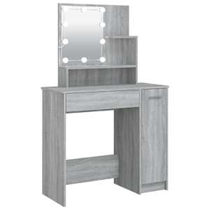 Toaletní stolek s LED šedý sonoma 86,5 x 35 x 136 cm - obrázek 2