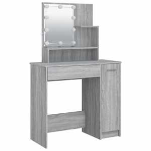 Toaletní stolek s LED šedý sonoma 86,5 x 35 x 136 cm - obrázek 3