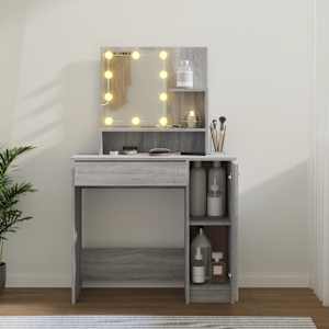 Toaletní stolek s LED šedý sonoma 86,5 x 35 x 136 cm - obrázek 15