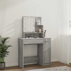 Toaletní stolek s LED šedý sonoma 86,5 x 35 x 136 cm - obrázek 16