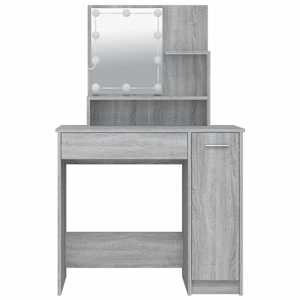 Toaletní stolek s LED šedý sonoma 86,5 x 35 x 136 cm - obrázek 5