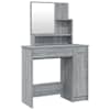 vidaXL peegliga tualettlaud, hall Sonoma tamm, 86,5 x 35 x 136 cm