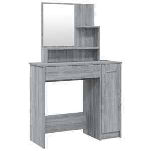 vidaXL peegliga tualettlaud, hall Sonoma tamm, 86,5 x 35 x 136 cm