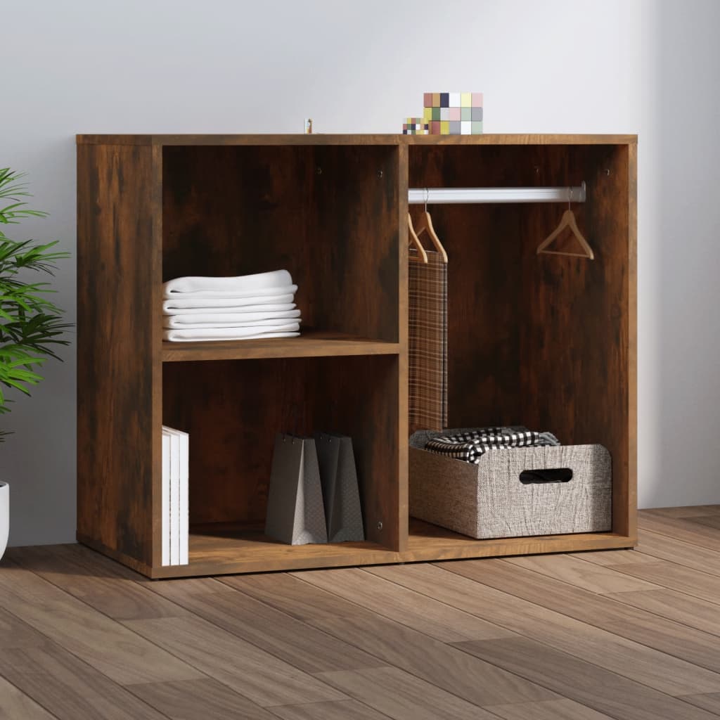 vidaXL Dulap de dressing, stejar fumuriu, 80x40x65 cm, lemn compozit